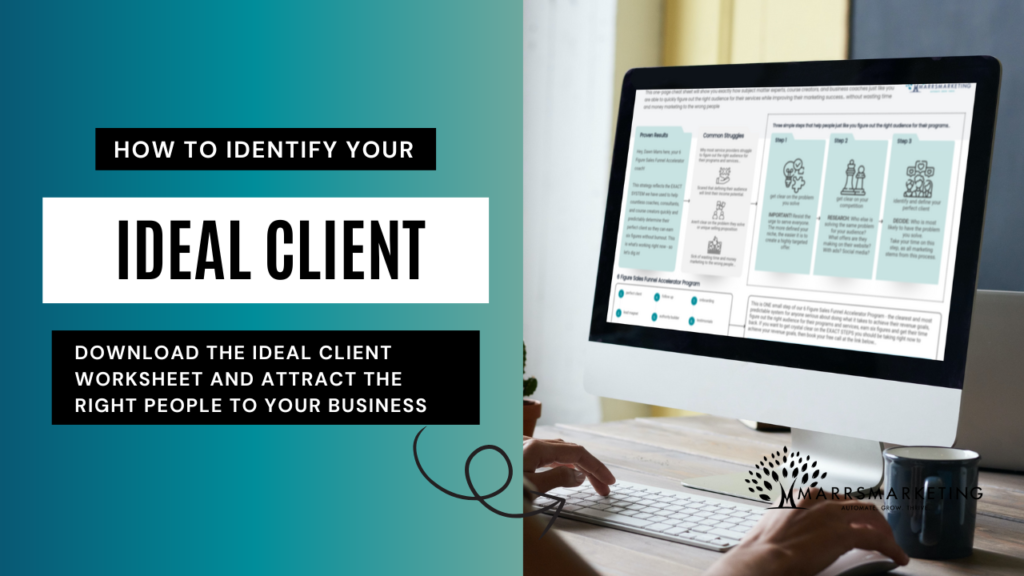 ideal client worksheet - how to identify your ideal client